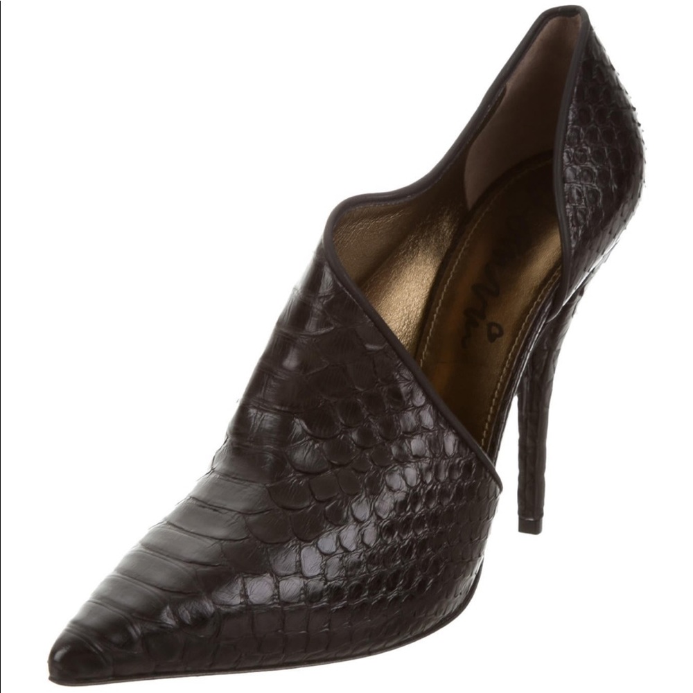 Lanvin Python Cutout Bootie